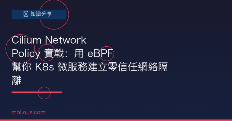 Cilium 封面圖:Kubernetes eBPF 零信任網絡隔離實戰教學
