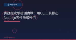 供應鏈攻擊檢測實戰：Node.js套件隱藏後門 CLI工具封面圖