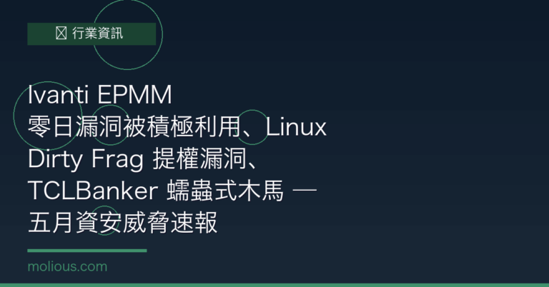 Ivanti EPMM 零日漏洞被積極利用、Linux Dirty Frag 提權漏洞、TCLBanker 蠕蟲式木馬 — 五月資安威脅速報