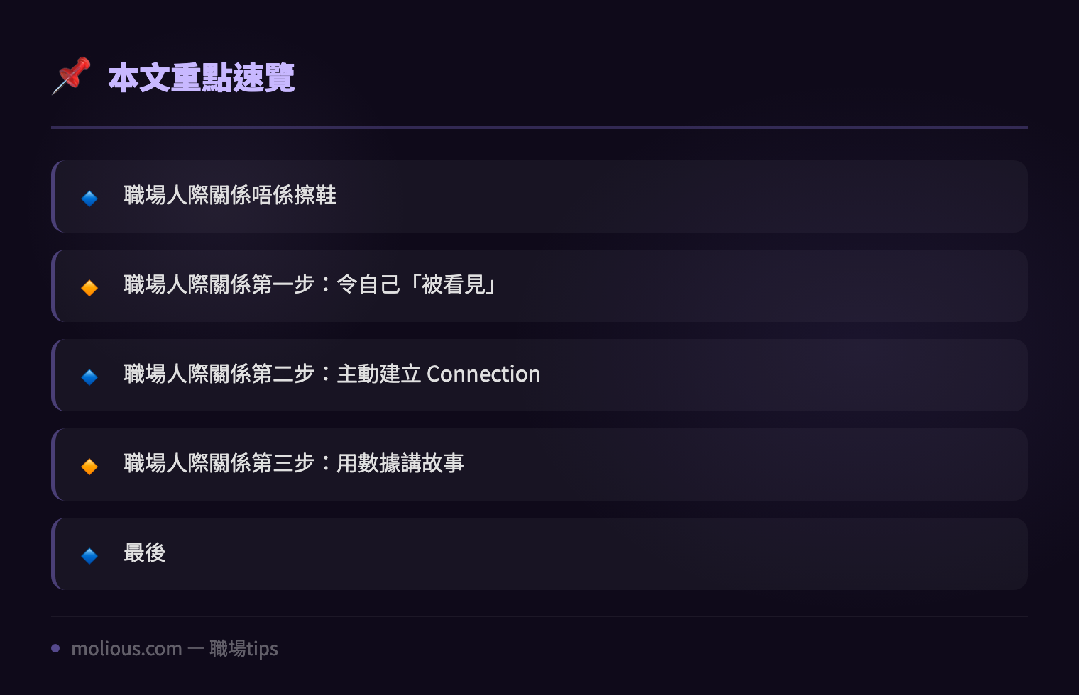 職場人際關係：IT狗唔使做隱形人 - 文章重點速覽 infographic