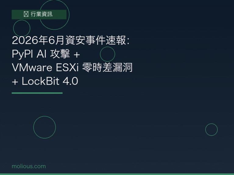 VMware 封面圖:2026年6月資安事件速報 PyPI AI 攻擊 ESXi 漏洞 LockBit
