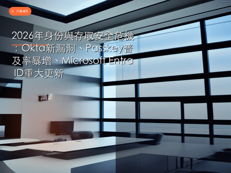2026年身份與存取安全危機:Okta新漏洞、Passkey普及率暴增、Microsoft Entra ID重大更新