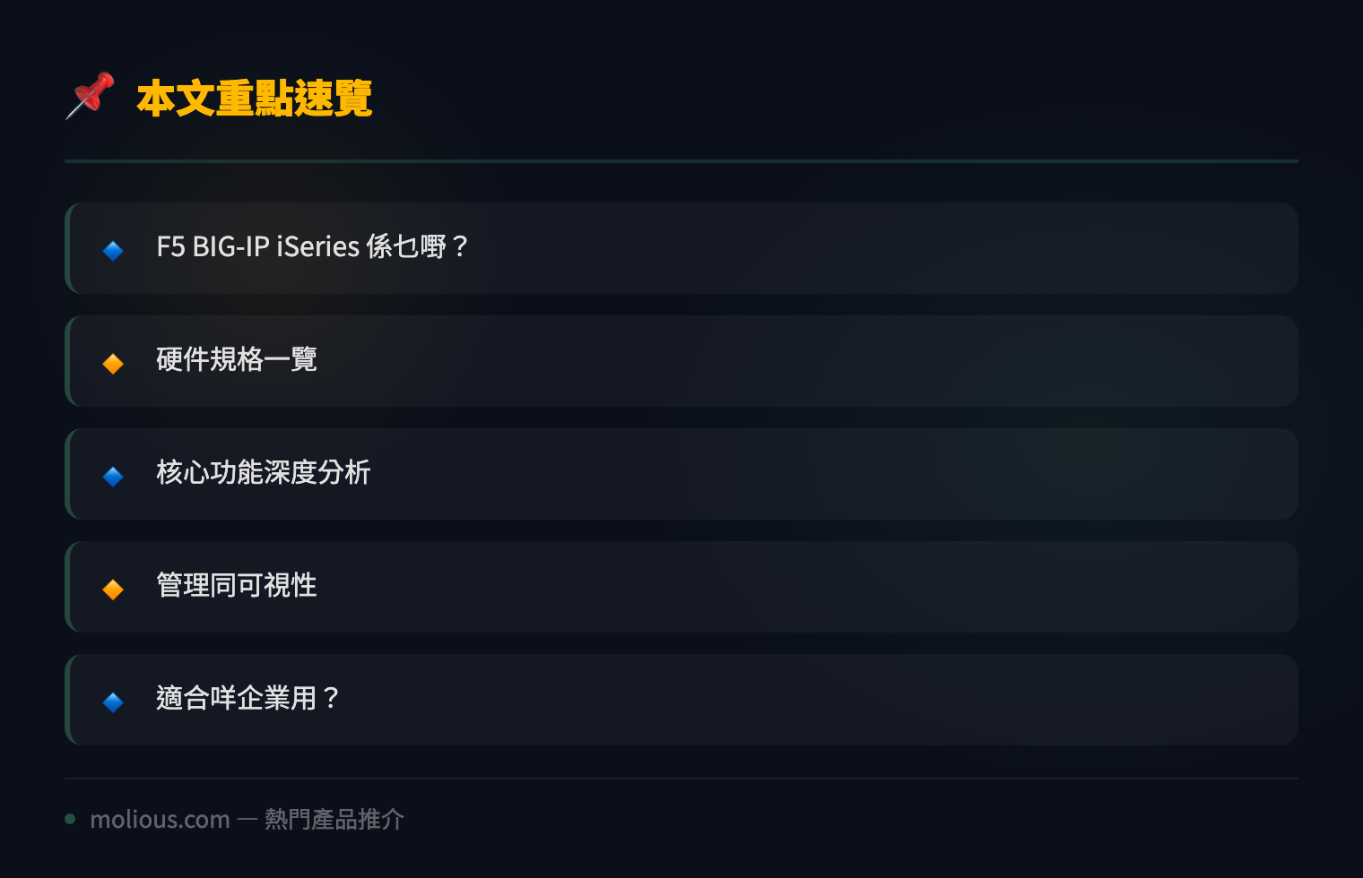 F5 BIG-IP iSeries 深度評測：2026 年企業級應用交付控制器嘅終極選擇 - 文章重點速覽 infographic