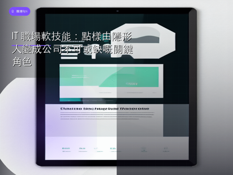 IT 職場軟技能:點樣由隱形人變成公司不可或缺嘅關鍵角色