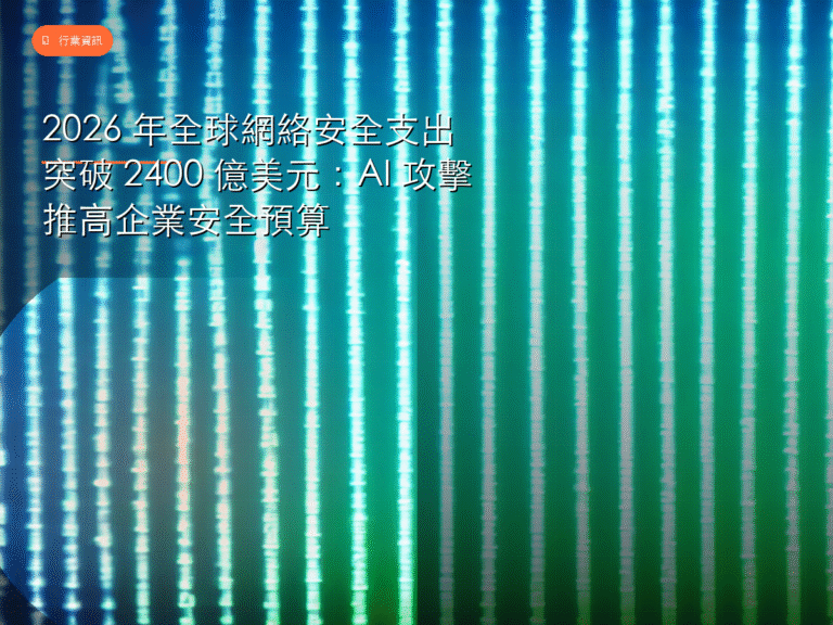 2026 年全球網絡安全支出突破 2400 億美元：AI 攻擊推高企業安全預算