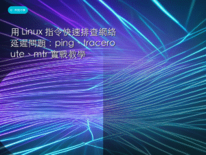 用 Linux 指令快速排查網絡延遲問題：ping、traceroute、mtr 實戰教學