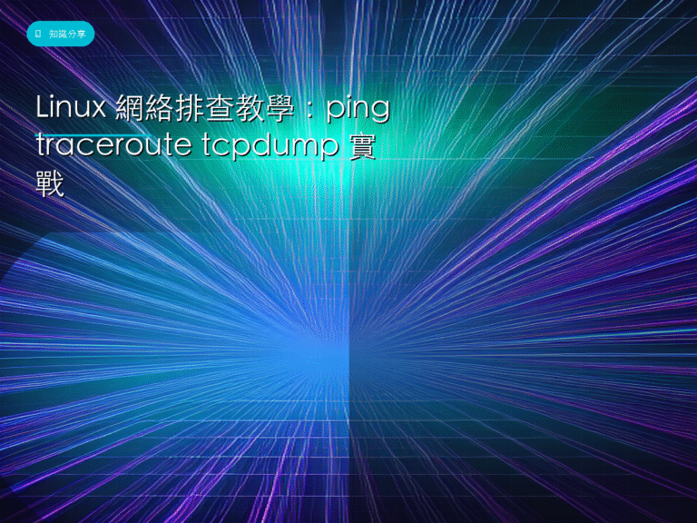 Linux 網絡排查教學：ping traceroute tcpdump 實戰
