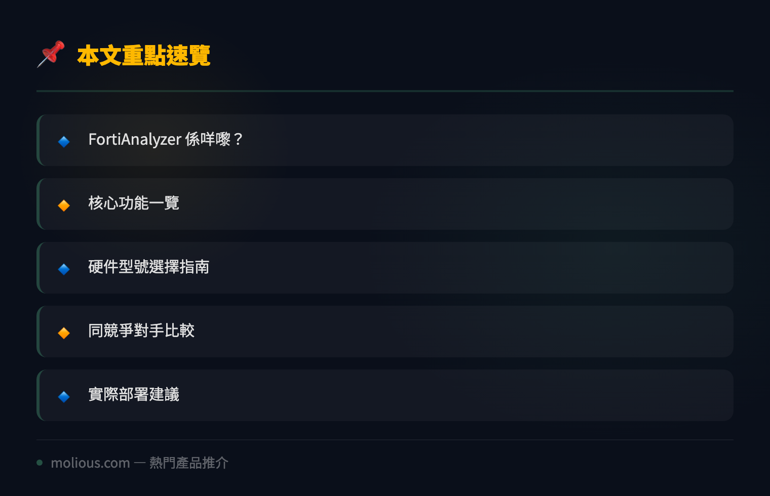Fortinet FortiAnalyzer 集中化安全日誌管理平台：企業 SIEM 方案深度評測 - 文章重點速覽 infographic