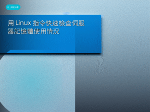 用 Linux 指令快速檢查伺服器記憶體使用情況