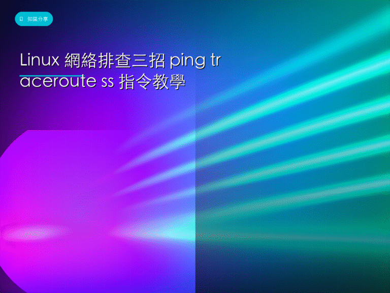 Linux 網絡排查三招 ping traceroute ss 指令教學