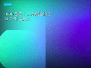 htop 教學：三分鐘搵出食晒 CPU 嘅元兇