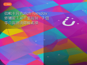 微軟十月 Patch Tuesday 修補逾 1,411 個漏洞，3 個零日漏洞須即時處理